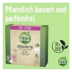 Love-Nature Spülmaschinentabs All In 1, Geschirr-Reiniger, Bio & Parfümfrei, 26 Tabs -Franz-Mensch Shop 00690dea8a28ef21a49c606603670396311b3575 spuelmaschinentabs love nature all in 1