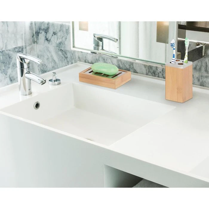 Relaxdays Badaccessoires-Set 10022772, 6-teilig, Aus Bambus, Braun 8 Relaxdays Badaccessoires-Set 10022772, 6-teilig, Aus Bambus, Braun – Bild 6