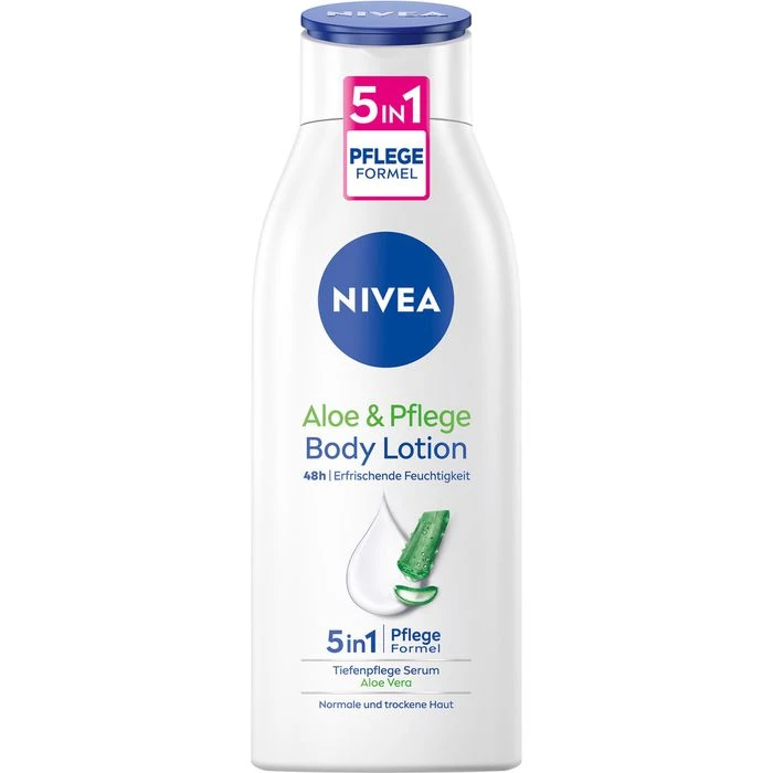 Nivea Bodylotion Aloe & Pflege, 5in1 Formel, Für Trockene Haut, 48h Feuchtigkeitspflege, 400ml 3 Nivea Bodylotion Aloe & Pflege, 5in1 Formel, Für Trockene Haut, 48h Feuchtigkeitspflege, 400ml