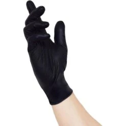 NITRAS Einmalhandschuhe Tough Grip N, Nitril, 8330, Puderfrei, Schwarz, 50 Stück, Gr. XL -Franz-Mensch Shop 15223a32a2de59f7e3dffea18c29f91b75c327c7 einmalhandschuhe nitras tough grip n nitril 8330