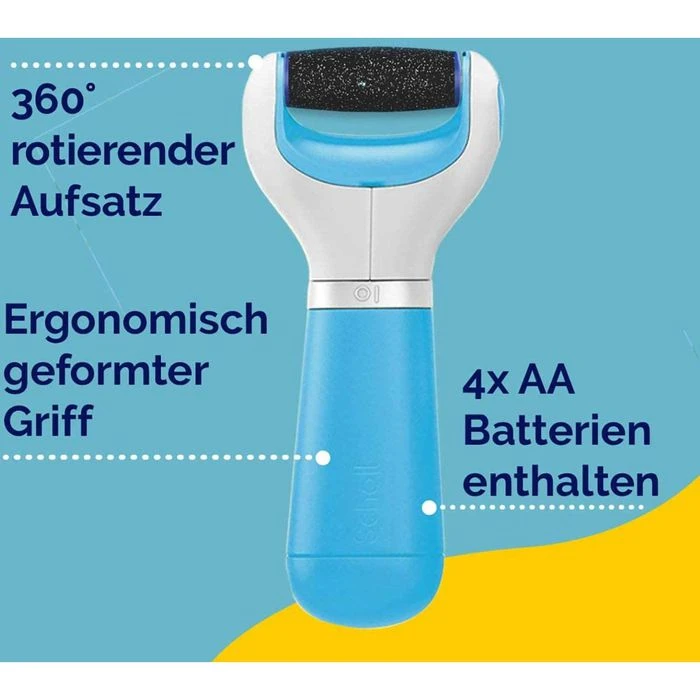 Scholl Hornhautentferner ExpertCare, Blau, Elektrisch, Extra Starke Körnung 4 Scholl Hornhautentferner ExpertCare, Blau, Elektrisch, Extra Starke Körnung – Bild 2