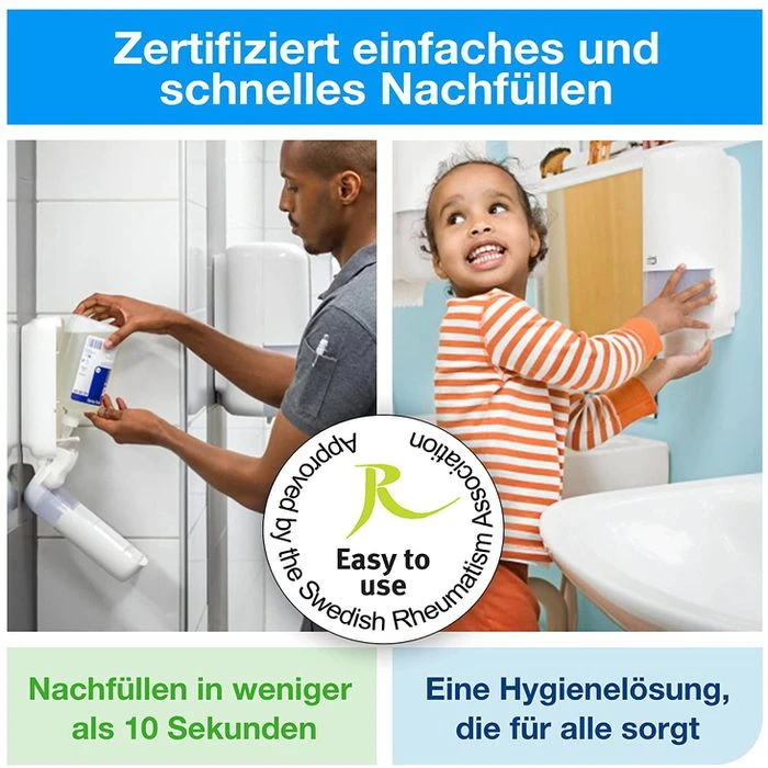 Tork Seife Premium Mild, 420501, S1, Flüssigseife, Nachfüller, 1 Liter 6 Tork Seife Premium Mild, 420501, S1, Flüssigseife, Nachfüller, 1 Liter – Bild 4