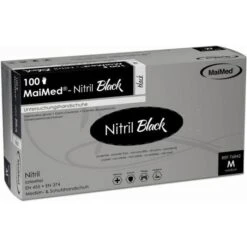 MaiMed Einmalhandschuhe Nitril Black, Puderfrei, 76843, Schwarz, 100 Stück, Größe L -Franz-Mensch Shop 1cdd21bd1773471c05fe5c79512e0e9830b78016 einmalhandschuhe maimed nitril black puderfrei