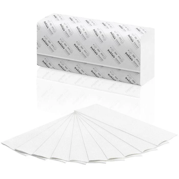 Satino Prestige By Wepa Papierhandtücher, 275000, Weiß, 2-lagig, Interfold-Falz, 24 X 24 Cm, 3750 Stück 4 Satino Prestige By Wepa Papierhandtücher, 275000, Weiß, 2-lagig, Interfold-Falz, 24 X 24 Cm, 3750 Stück – Bild 2