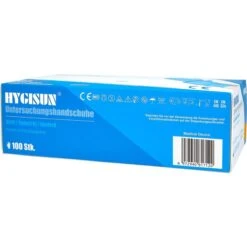 HYGISUN Einmalhandschuhe Intco Nitril, Puderfrei, Blau, 100 Stück, Größe M -Franz-Mensch Shop 28cbed8670a9c258e6e5bf9a7c8f7bf4577fc0af einmalhandschuhe hygisun intco nitril puderfrei