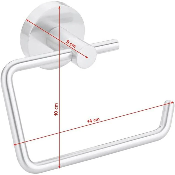 Tesa Toilettenpapierspender Moon, 40301, Ohne Bohren, Metall, Für 1 Kleinrolle, Silber 4 Tesa Toilettenpapierspender Moon, 40301, Ohne Bohren, Metall, Für 1 Kleinrolle, Silber – Bild 2