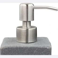 Relaxdays Seifenspender Steinoptik Eckig, Grau, Kunststein, Mit Edelstahlpumpe, 200ml -Franz-Mensch Shop 34885a13c92e79463d02ac824f590e9c8a2a4710 seifenspender relaxdays steinoptik eckig grau
