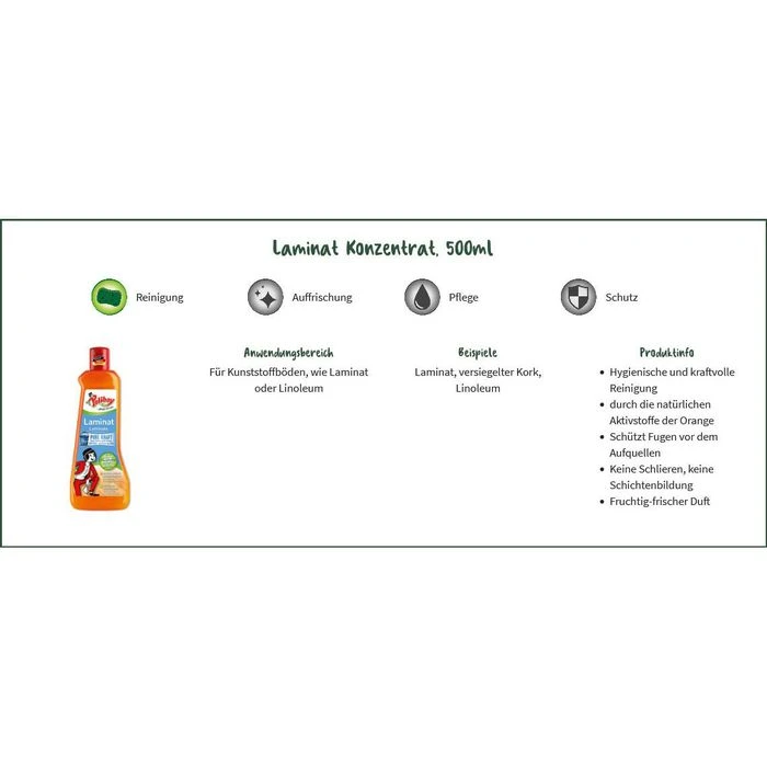 Poliboy Unterhaltsreiniger Laminat, 61500, Konzentrat, Pure Kraft, 500ml 5 Poliboy Unterhaltsreiniger Laminat, 61500, Konzentrat, Pure Kraft, 500ml – Bild 3