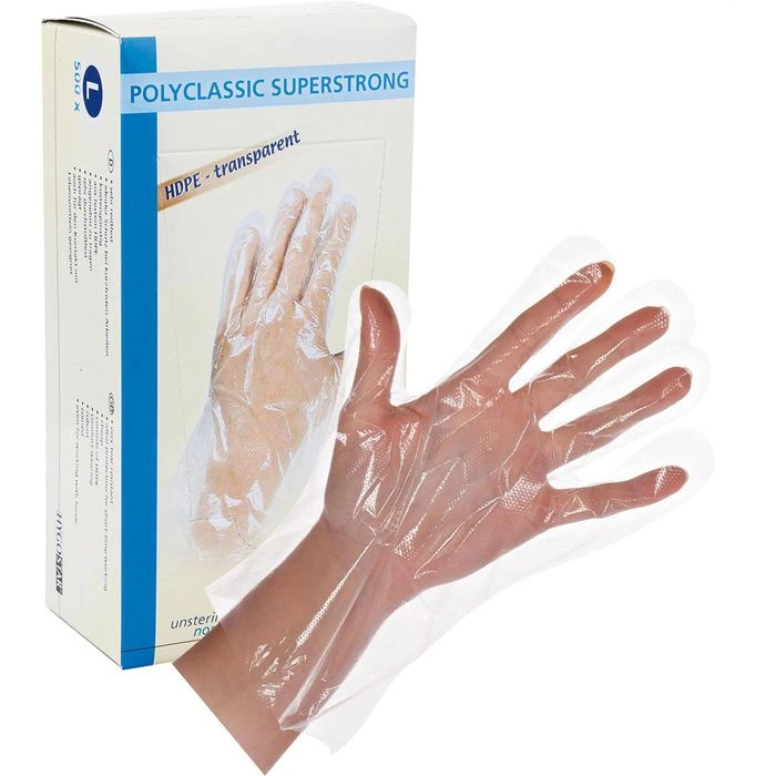 Franz-Mensch Einmalhandschuhe HDPE, Puderfrei, Transparent, Größe L, 500 Stück 3 Franz-Mensch Einmalhandschuhe HDPE, Puderfrei, Transparent, Größe L, 500 Stück