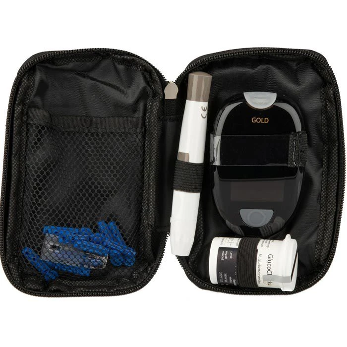 Aktivmed Blutzuckermessgerät GlucoCheck Gold, Set Mit 10 Teststreifen & 10 Lanzetten, Mmol/L 5 Aktivmed Blutzuckermessgerät GlucoCheck Gold, Set Mit 10 Teststreifen & 10 Lanzetten, Mmol/L – Bild 3