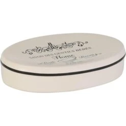 Axentia Seifenschale Paris, Mit Frontdruck, Keramik, Altweiß