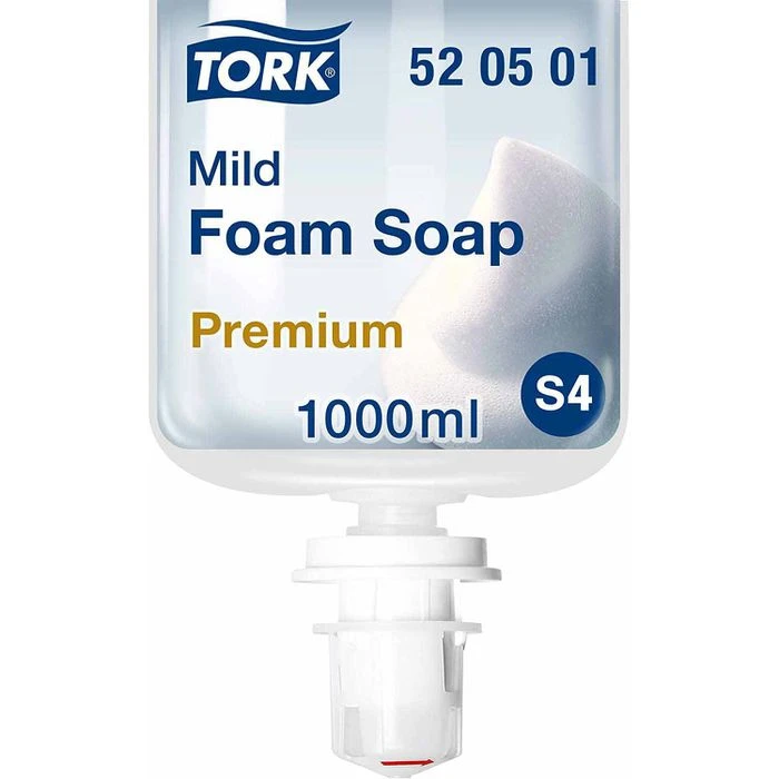 Tork Seife Premium Mild, 520501, S4, Schaumseife, Nachfüller, 1 Liter 3 Tork Seife Premium Mild, 520501, S4, Schaumseife, Nachfüller, 1 Liter