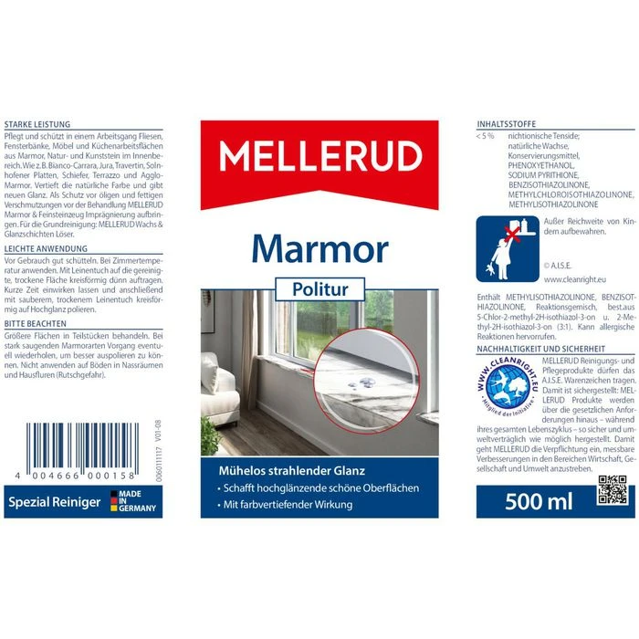 Mellerud Bodenpflege Marmor Politur 2001000158, Strahlender Glanz, Für Natur- & Kunststein, 1L 6 Mellerud Bodenpflege Marmor Politur 2001000158, Strahlender Glanz, Für Natur- & Kunststein, 1L – Bild 4