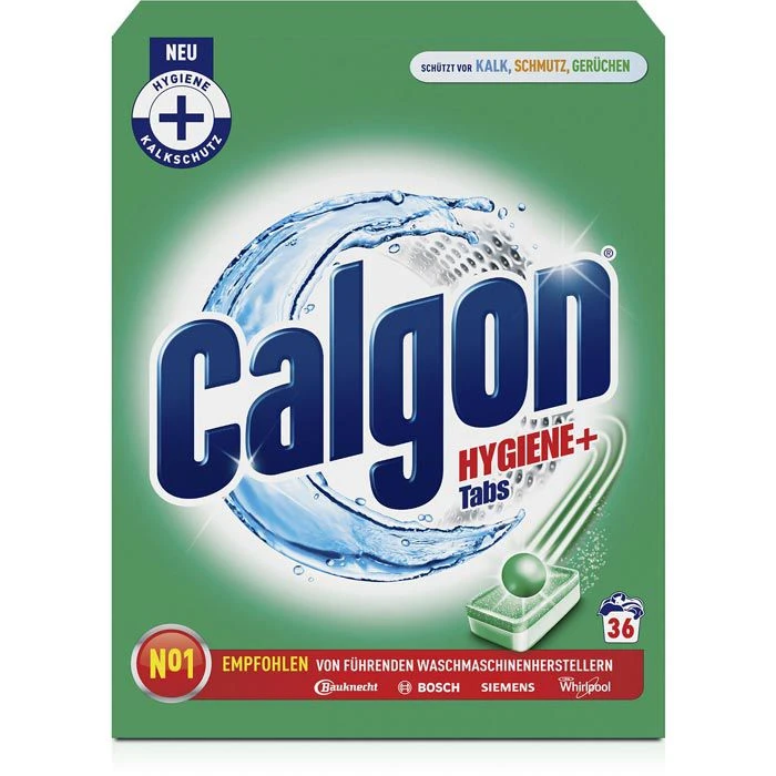 Calgon Wasserenthärter Hygiene+ Tabs, Antibakteriell, Für Die Waschmaschine, 36 Stück 3 Calgon Wasserenthärter Hygiene+ Tabs, Antibakteriell, Für Die Waschmaschine, 36 Stück