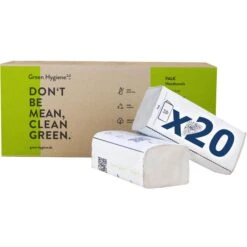 GreenHygiene Papierhandtücher Falk, 1-lagig, Zick-Zack-Falz, 25 X 23 Cm, Natur, 5000 Stück