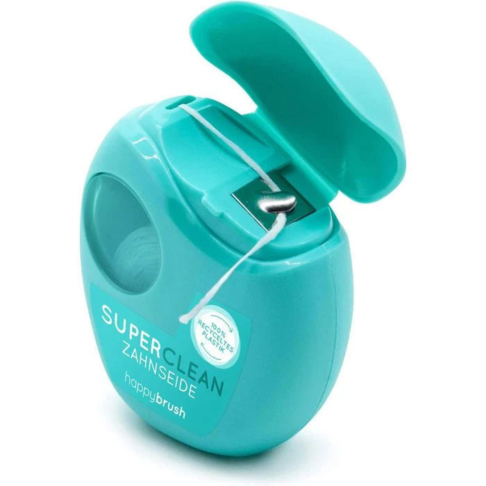 Happybrush Zahnseide SuperClean, Minze, Gewachst, Vegan, 40 M 4 Happybrush Zahnseide SuperClean, Minze, Gewachst, Vegan, 40 M – Bild 2