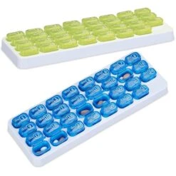 Relaxdays Tablettenbox 31 Tage, Täglich, 2 Stück