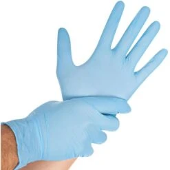 Franz-Mensch Einmalhandschuhe Safe Light, 2705, Nitril, Puderfrei, Blau, 100 Stück, Größe M -Franz-Mensch Shop 78a8dcd3dd4237529c51324ba33be70ea551d6c7 einmalhandschuhe franz mensch safe light 2705