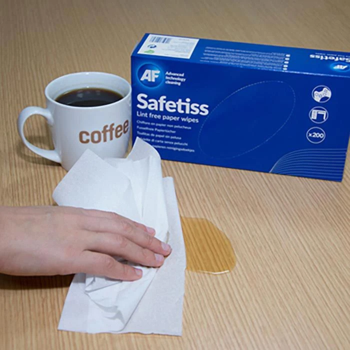 AF Einwegtücher Safetiss, Fusselfreie Papiertücher, 23 X 22cm, Spenderbox, 200 Tücher 4 AF Einwegtücher Safetiss, Fusselfreie Papiertücher, 23 X 22cm, Spenderbox, 200 Tücher – Bild 2