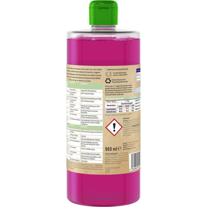 Love-Nature Waschmittel Cherry Blossom, Flüssig, Bunt-Waschmittel, ökologisch, 960 Ml, 20 WL 4 Love-Nature Waschmittel Cherry Blossom, Flüssig, Bunt-Waschmittel, ökologisch, 960 Ml, 20 WL – Bild 2