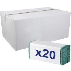 CWS Papierhandtücher Basic 276200, Grün, 1-lagig, Lagen-Falz, 25 X 31 Cm, 3550 Stück