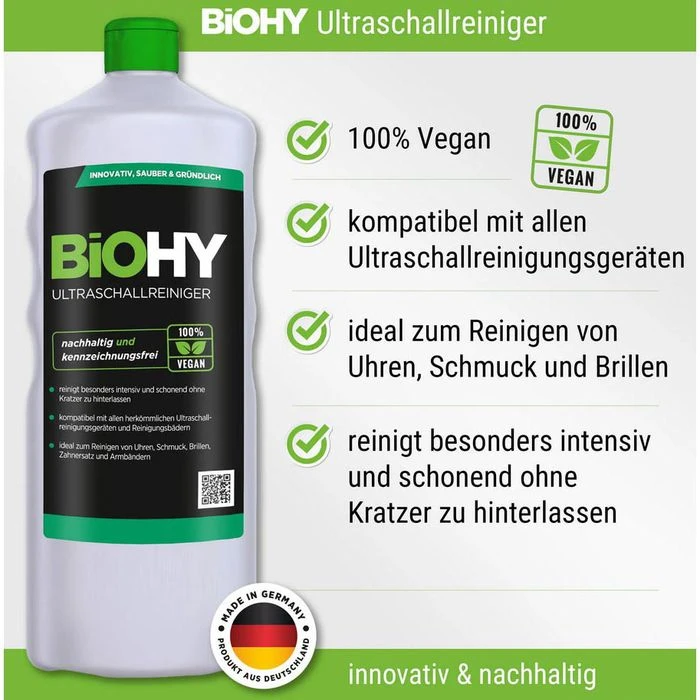 BiOHY Ultraschallreiniger 100% Vegan, Konzentrat, Bio, Nachhaltig, 1 Liter 4 BiOHY Ultraschallreiniger 100% Vegan, Konzentrat, Bio, Nachhaltig, 1 Liter – Bild 2