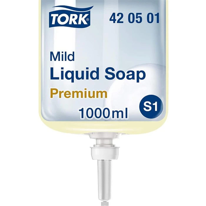 Tork Seife Premium Mild, 420501, S1, Flüssigseife, Nachfüller, 1 Liter 3 Tork Seife Premium Mild, 420501, S1, Flüssigseife, Nachfüller, 1 Liter