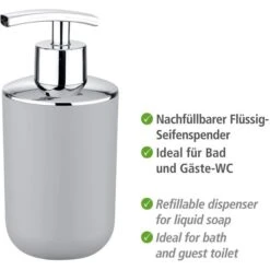 Wenko Seifenspender Brasil, 22247100, Kunststoff, Grau, 320ml -Franz-Mensch Shop 8b616e3c261857b7d6ee873050565e5233ec8d99 seifenspender wenko brasil 22247100