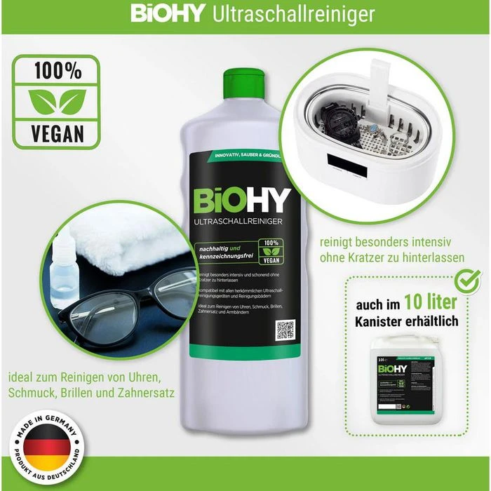 BiOHY Ultraschallreiniger 100% Vegan, Konzentrat, Bio, Nachhaltig, 1 Liter 5 BiOHY Ultraschallreiniger 100% Vegan, Konzentrat, Bio, Nachhaltig, 1 Liter – Bild 3