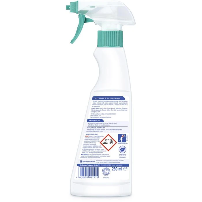 Dr.Beckmann Fleckenentferner Gallseife, 2151, Für Kleidung, Spray, 250ml 4 Dr.Beckmann Fleckenentferner Gallseife, 2151, Für Kleidung, Spray, 250ml – Bild 2