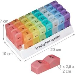 Relaxdays Tablettenbox 31 Tage, Morgens, Abends -Franz-Mensch Shop a0d442754e07469c545add727f6007ac2db7772f tablettenbox relaxdays 31 tage