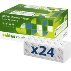 Satino Comfort By Wepa 277280, 25x41 2-lagig Lagenfalz Grau