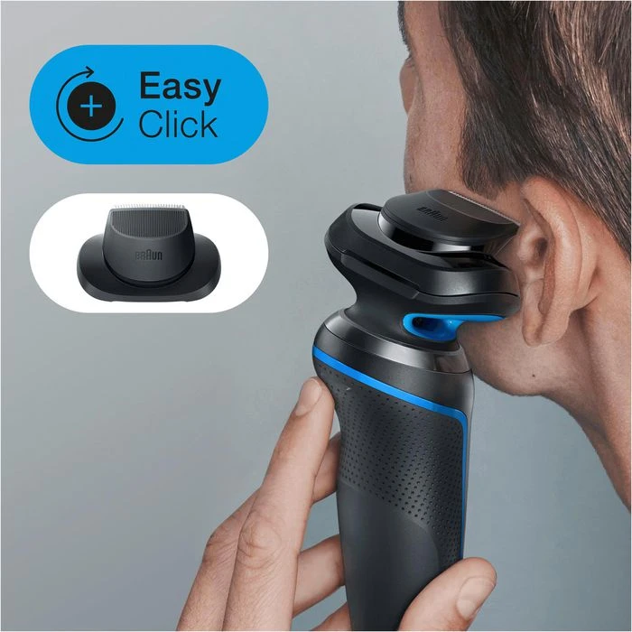 Braun Elektrorasierer Series 5 51-B1200s, Blau, Wet & Dry, Mit EasyClick-Präzisionstrimmer 6 Braun Elektrorasierer Series 5 51-B1200s, Blau, Wet & Dry, Mit EasyClick-Präzisionstrimmer – Bild 4