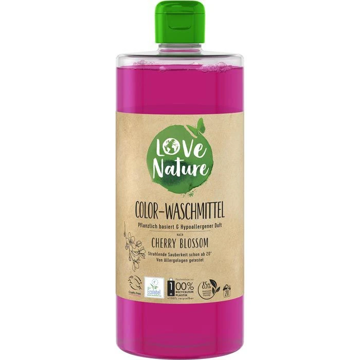 Love-Nature Waschmittel Cherry Blossom, Flüssig, Bunt-Waschmittel, ökologisch, 960 Ml, 20 WL 3 Love-Nature Waschmittel Cherry Blossom, Flüssig, Bunt-Waschmittel, ökologisch, 960 Ml, 20 WL