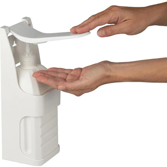 Böttcher-AG Desinfektionsmittelspender, Kunststoff, Mit Armhebel Und Flasche, 1000ml 4 Böttcher-AG Desinfektionsmittelspender, Kunststoff, Mit Armhebel Und Flasche, 1000ml – Bild 2