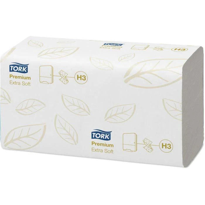 Tork Premium Soft 100278, 2-lagig, 23x23cm, Weiß, Zick-Zack-Falz, H3, 3000 Stück 5 Tork Premium Soft 100278, 2-lagig, 23x23cm, Weiß, Zick-Zack-Falz, H3, 3000 Stück – Bild 3