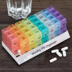 Relaxdays Tablettenbox 31 Tage, Morgens, Abends -Franz-Mensch Shop d74a70bd2cd4962edcb69c20873121580e60f35a tablettenbox relaxdays 31 tage