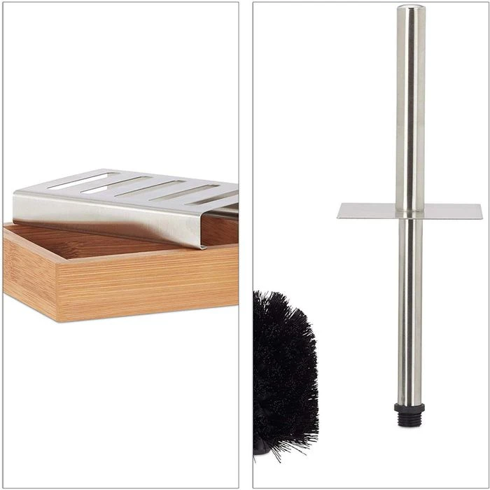 Relaxdays Badaccessoires-Set 10022772, 6-teilig, Aus Bambus, Braun 6 Relaxdays Badaccessoires-Set 10022772, 6-teilig, Aus Bambus, Braun – Bild 4