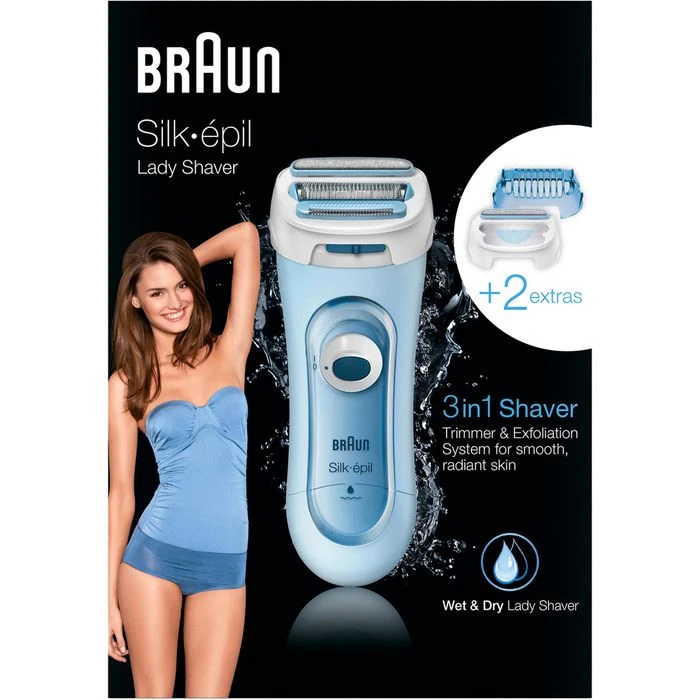 Braun Elektrorasierer Silk-epil Lady Shaver LS5160, Für Damen, Wet & Dry, Peeling- Und Trimmeraufsatz 8 Braun Elektrorasierer Silk-epil Lady Shaver LS5160, Für Damen, Wet & Dry, Peeling- Und Trimmeraufsatz – Bild 6