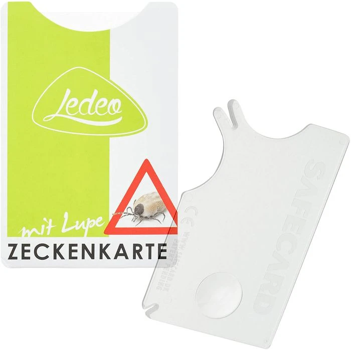 LEDEO Zeckenkarte Mit Lupe, Für Mensch Und Tier, Mit Hülle U. Kurzbeschreibung 3 LEDEO Zeckenkarte Mit Lupe, Für Mensch Und Tier, Mit Hülle U. Kurzbeschreibung