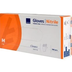 Abena Einmalhandschuhe Nitril, Puderfrei, Weiß, 100 Stück, Gr. M -Franz-Mensch Shop e2585f9792dd9c904688c952e0d7d1bf65c05480 einmalhandschuhe abena nitril puderfrei