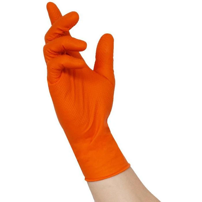 NITRAS Einmalhandschuhe Tough Grip N, Nitril, 8335, Puderfrei, Orange, 50 Stück, Gr. XL 5 NITRAS Einmalhandschuhe Tough Grip N, Nitril, 8335, Puderfrei, Orange, 50 Stück, Gr. XL – Bild 3