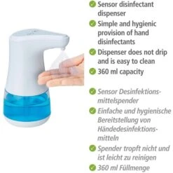 Wenko Desinfektionsmittelspender Diala, Kunststoff, Mit Infrarotsensor, Weiß, 360 Ml -Franz-Mensch Shop e6e8c96ad569d5ce52c8c87d6b4ba63694a80f2a desinfektionsmittelspender wenko diala
