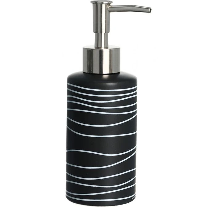 Zeller Badaccessoires-Set 18252, 4-teilig, Aus Keramik, Schwarz 5 Zeller Badaccessoires-Set 18252, 4-teilig, Aus Keramik, Schwarz – Bild 3