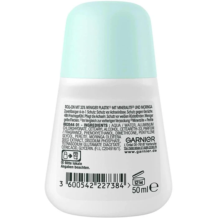 Garnier Deodorant Mineral 6-in-1 Protection, 50ml, Für Damen, Antitranspirant, Roll-On 4 Garnier Deodorant Mineral 6-in-1 Protection, 50ml, Für Damen, Antitranspirant, Roll-On – Bild 2