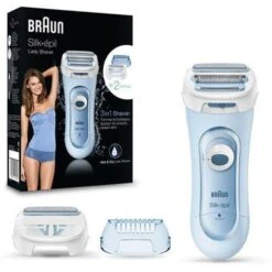 Braun Elektrorasierer Silk-epil Lady Shaver LS5160, Für Damen, Wet & Dry, Peeling- Und Trimmeraufsatz