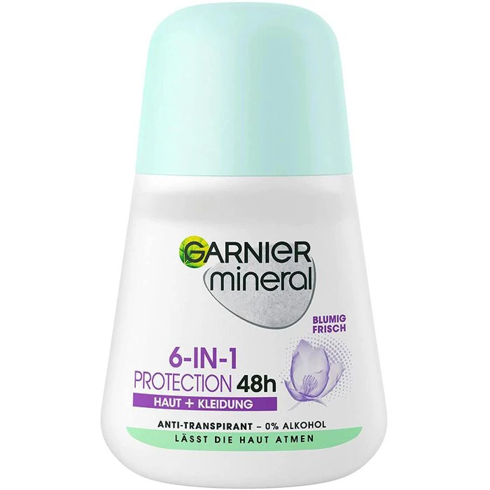 Garnier Deodorant Mineral 6-in-1 Protection, 50ml, Für Damen, Antitranspirant, Roll-On 3 Garnier Deodorant Mineral 6-in-1 Protection, 50ml, Für Damen, Antitranspirant, Roll-On