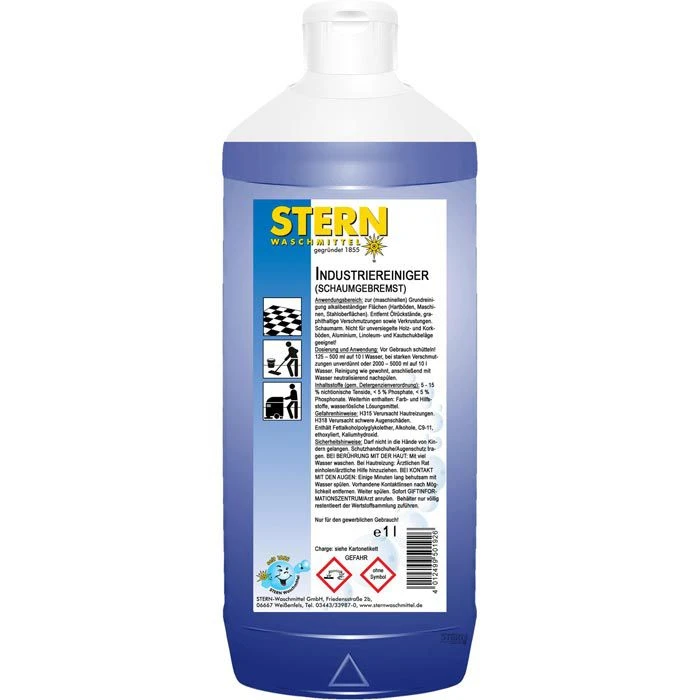 Stern Grundreiniger 12501-2, Schaumgebremst, Industriereiniger, Für Hartböden, 1 Liter 3 Stern Grundreiniger 12501-2, Schaumgebremst, Industriereiniger, Für Hartböden, 1 Liter