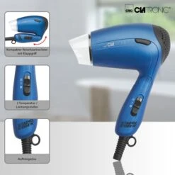 Clatronic Haartrockner HT 3429, Soft Touch-Gehäuse, Reisehaartrockner, Klappbar, 1200 Watt, Blau -Franz-Mensch Shop ef83ec6537a313583831b0ec75518b8a1204caff haartrockner clatronic ht 3429 soft touch gehaeuse