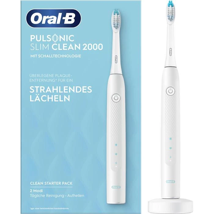 Oral B Oral-B Elektrische-Zahnbürste Pulsonic Slim Clean, 2000, Weiß, 2 Putzmodi, Inkl. 1 Aufsteckbürste 3 Oral B Oral-B Elektrische-Zahnbürste Pulsonic Slim Clean, 2000, Weiß, 2 Putzmodi, Inkl. 1 Aufsteckbürste